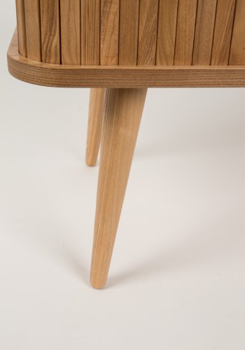 ZUIVER Barbier TV-bord, m. 2 skyvedrer - brun ask finer (120x40)