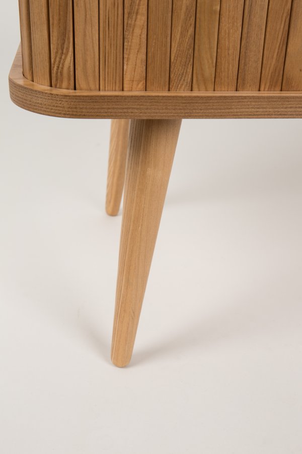 ZUIVER Barbier TV-bord, m. 2 skyvedrer - brun ask finer (120x40)