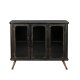 DUTCHBONE Denza Sideboard, mit 2 Glastüren und 1 Regal – schwarzes Eisen