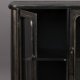 DUTCHBONE Denza Sideboard, mit 2 Glastüren und 1 Regal – schwarzes Eisen