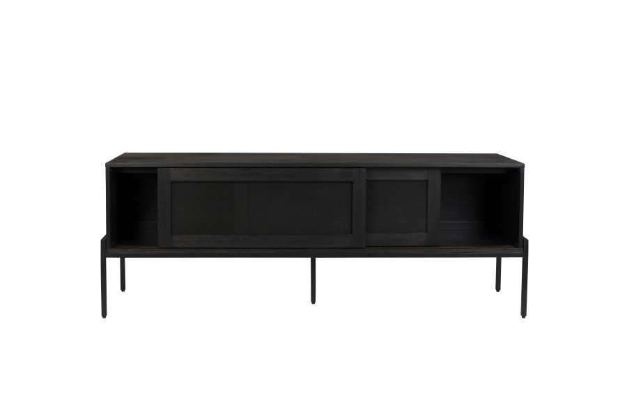 ZUIVER Hardfr skjenk, m. 2 mesh skyvedrer - sort finer og jern