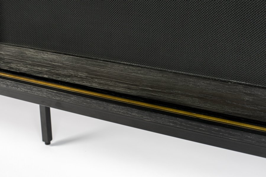 ZUIVER Hardfr skjenk, m. 2 mesh skyvedrer - sort finer og jern