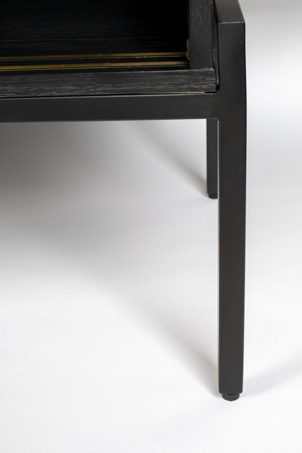 ZUIVER Hardfr skjenk, m. 2 mesh skyvedrer - sort finer og jern