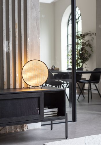 ZUIVER Hardfr skjenk, m. 2 mesh skyvedrer - sort finer og jern