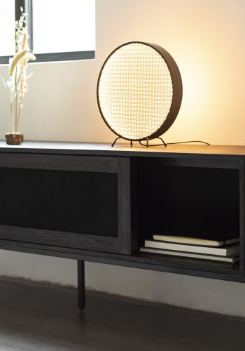 ZUIVER Hardfr skjenk, m. 2 mesh skyvedrer - sort finer og jern