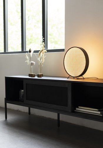 ZUIVER Hardfr skjenk, m. 2 mesh skyvedrer - sort finer og jern