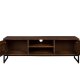 DUTCHBONE Saroo TV-bord, m. 2 drer og 1 hylle - brunt mangotre og stl (140x40)