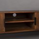 DUTCHBONE Saroo TV-bord, m. 2 drer og 1 hylle - brunt mangotre og stl (140x40)