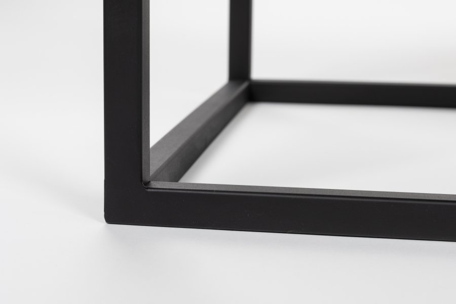 WHITE LABEL LIVING Guuji skjenk, m. 2 drer, 3 skuffer, hyller - rotting og sort ask finerjern