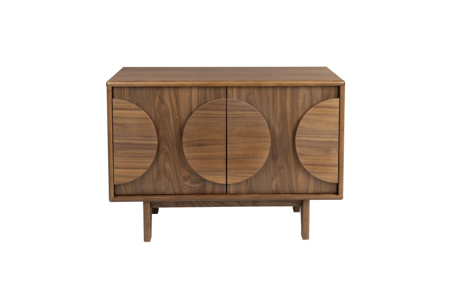 ZUIVER Groove skjenk, m. 2 drer - brun valntt finish og ask