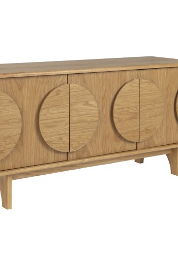 ZUIVER Groove skjenk, m. 3 drer - naturlig eikefiner