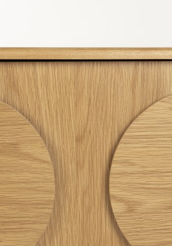 ZUIVER Groove skjenk, m. 2 drer - naturlig eikefiner