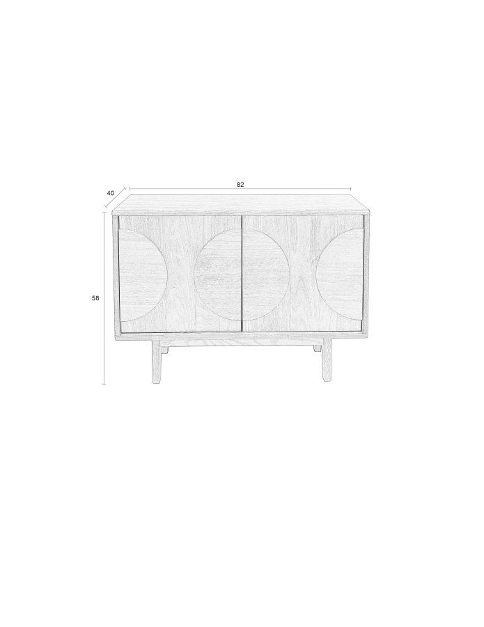 ZUIVER Groove skjenk, m. 2 drer - naturlig eikefiner