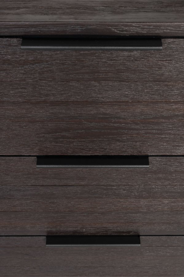 WHITE LABEL LIVING Webster skjenk Hy, m. 2 drer og 3 skuffer - brun gjenvunnet teak og jern