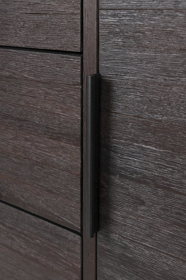 WHITE LABEL LIVING Webster skjenk Hy, m. 2 drer og 3 skuffer - brun gjenvunnet teak og jern