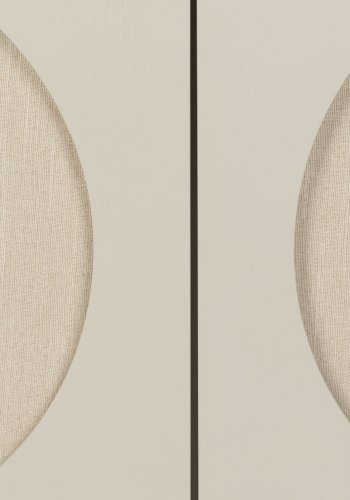 ZUIVER Twin skjenk, med 2 drer og 2 hyller - grtt stoff og akasietre