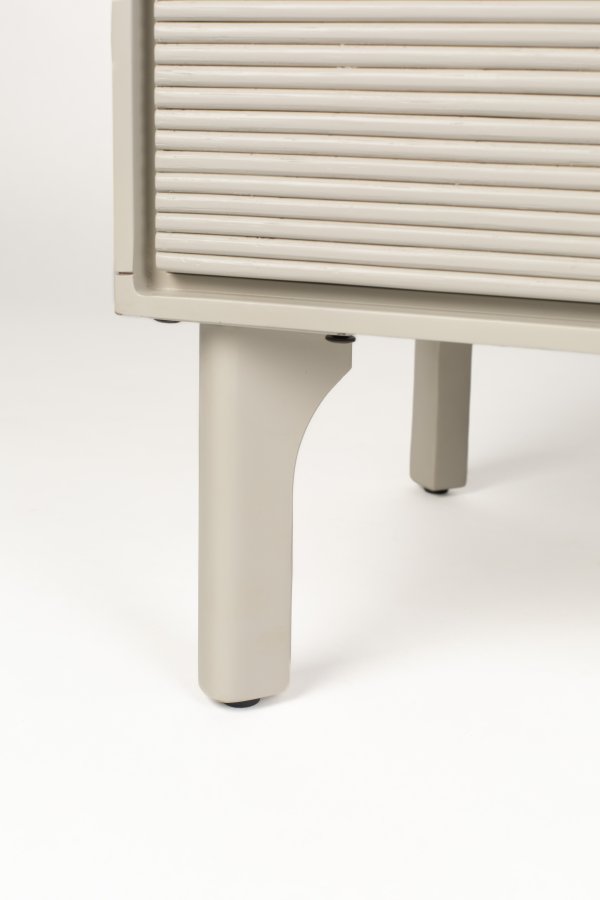 ZUIVER Morgenskjenk, m. 2 drer og 2 hyller - gr rotting/MDF/akasietre