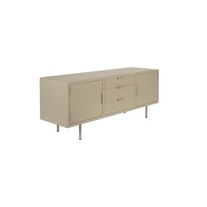 WHITE LABEL LIVING Kos sknk, m. 2 lger og 3 skuffer - beige MDF og metal