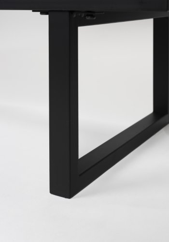 WHITE LABEL LIVING Linc hy skjenk, m. 3 drer - svart gran og svart jern