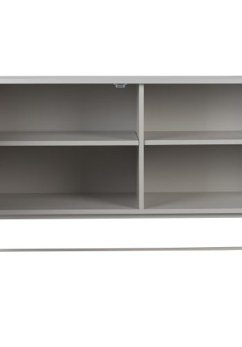 WHITE LABEL LIVING Cayo hy skjenk, m. 1 dr og 2 hyller - hvit MDF og hvitt jern