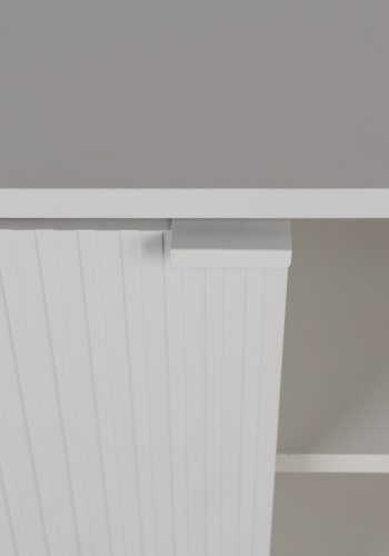 WHITE LABEL LIVING Cayo hy skjenk, m. 1 dr og 2 hyller - hvit MDF og hvitt jern