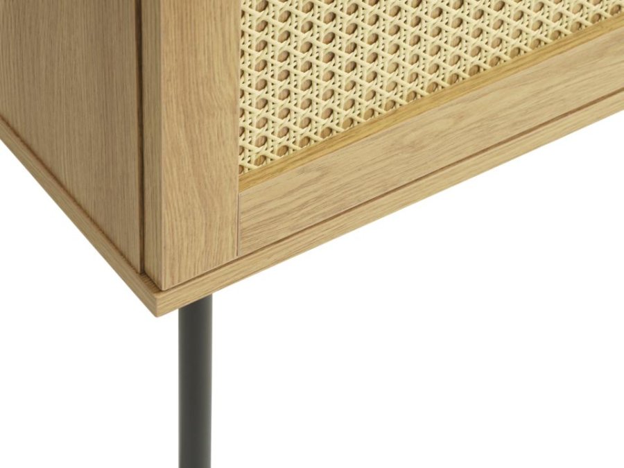 Pensacola sknk, m. 3 lger og 2 hylder - natur eg melamin og polyrattan