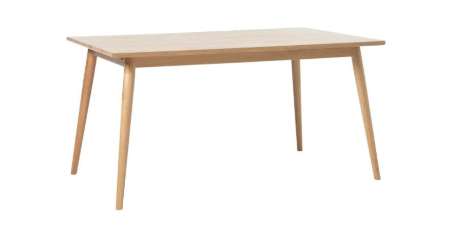 Barrali spisebord, m. uttrekkbar - naturlig eikefiner og eiketre (90x150)