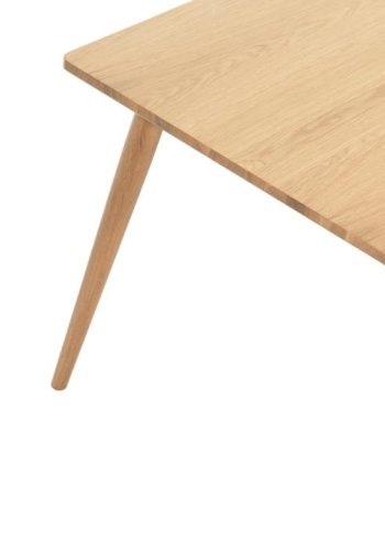 Barrali spisebord, m. uttrekkbar - naturlig eikefiner og eiketre (90x150)