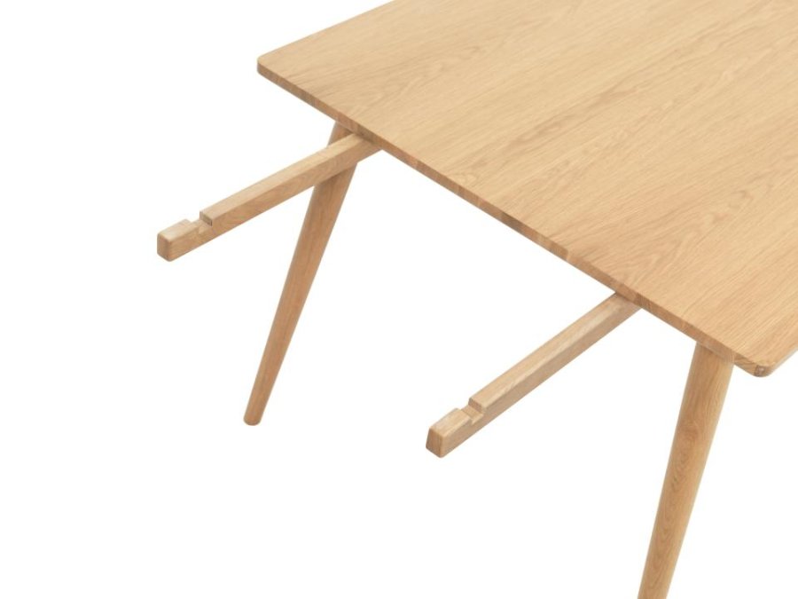 Barrali spisebord, m. uttrekkbar - naturlig eikefiner og eiketre (90x150)