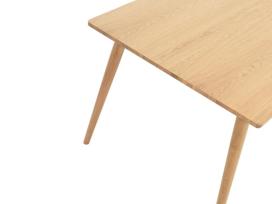 Barrali spisebord, m. uttrekkbar - naturlig eikefiner og eiketre (90x190)