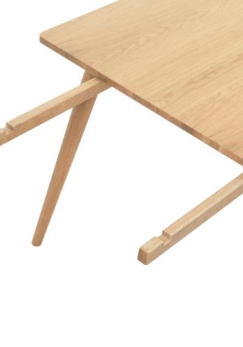 Barrali spisebord, m. uttrekkbar - naturlig eikefiner og eiketre (90x190)