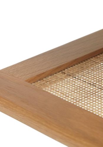 Barrali salongbord, m. 1 hylle - naturlig rotting, eikefiner og eik (60x120)