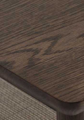 Barrali soffbord, med 1 hylla - rotting och r�kf�rgad ekfan�r/ek (60x120)