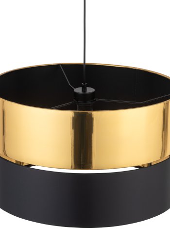 TK Hilton loftlampe - guld metal og sort stof