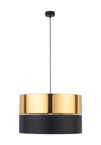 TK Hilton loftlampe - guld metal og sort stof