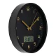 HOUSE NORDIC Amiens veggklokke med digitalt display, rund - svart plast (25)