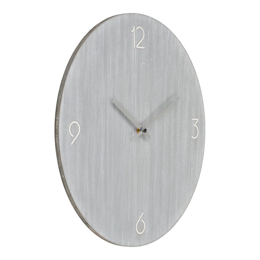 HOUSE NORDIC Ravenna veggklokke, stillegende, rund - lys gr MDF (40)