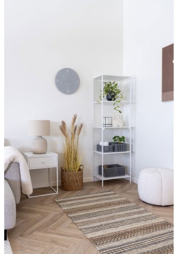 HOUSE NORDIC Ravenna veggklokke, stillegende, rund - lys gr MDF (40)