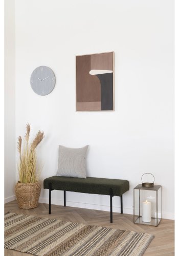 HOUSE NORDIC Ravenna veggklokke, stillegende, rund - lys gr MDF (40)