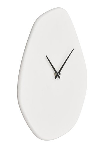 HOUSE NORDIC Vienna veggklokke, stillegende, organisk - off-white sement (28x33)