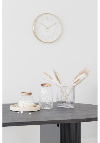 HOUSE NORDIC Takamaka veggklokke - Veggklokke, aluminium, gull, stillegende<br>40 cm