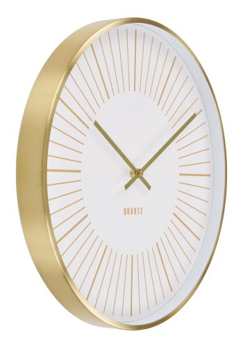HOUSE NORDIC Takamaka veggklokke - Veggklokke, aluminium, gull, stillegende<br>40 cm