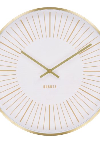 HOUSE NORDIC Takamaka veggklokke - Veggklokke, aluminium, gull, stillegende<br>40 cm