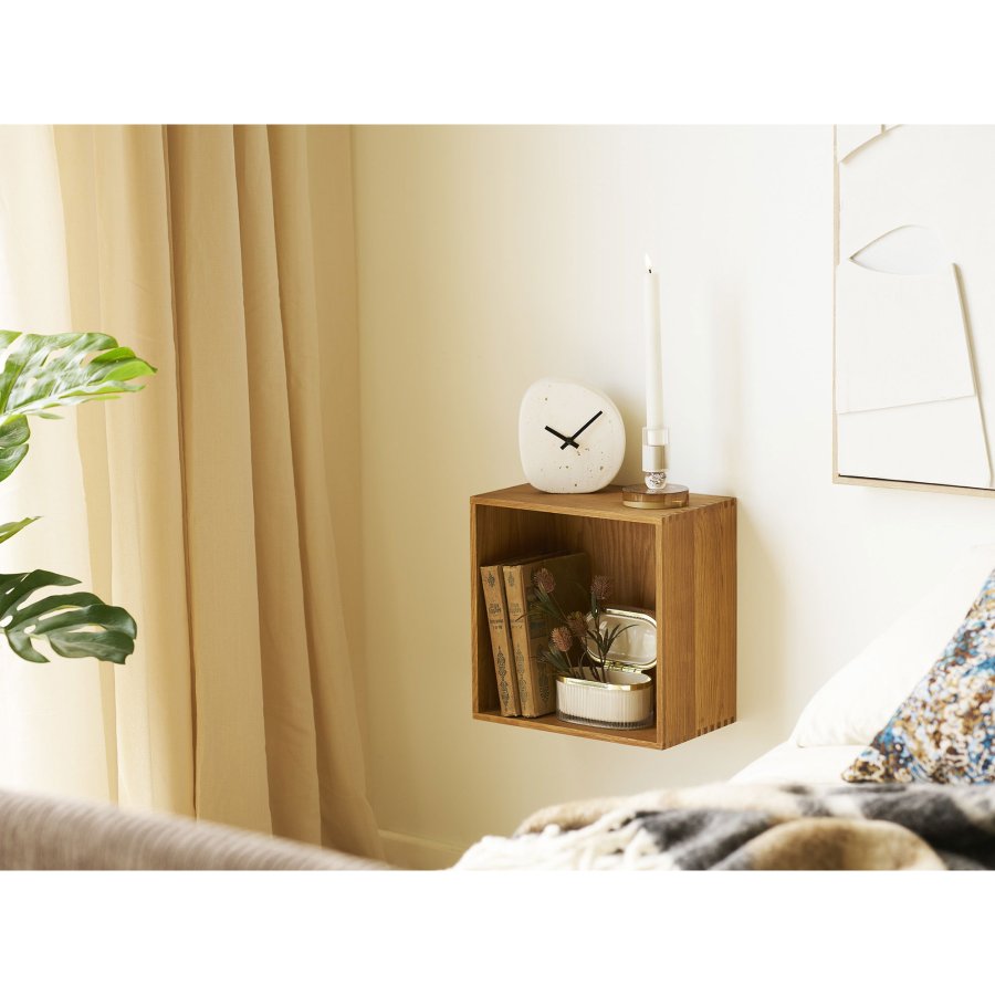 HOUSE NORDIC Linz bordklokke, stilleg�ende, organisk - hvit sement (15x14)