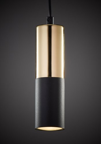 TK Elit taklampe, rund - gull og sort metall