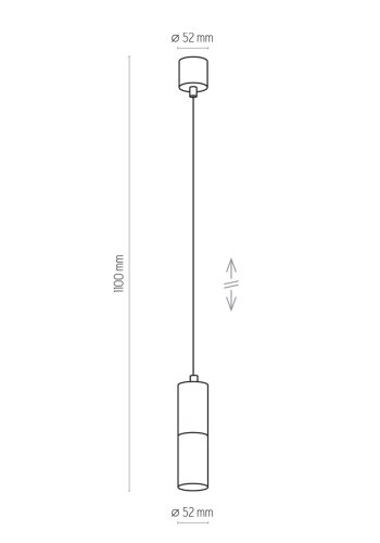 TK Elit taklampe, rund - gull og sort metall