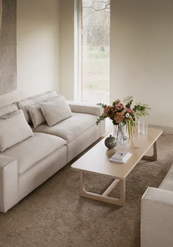 ROWICO Rawlins soffa 3-sits Maxi ljusbeige tyg Sandra #903 (c2)