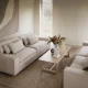 ROWICO Rawlins soffa 3-sits Maxi ljusbeige tyg Sandra #903 (c2)