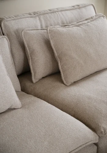 ROWICO Rawlins soffa 3-sits Maxi ljusbeige tyg Sandra #903 (c2)