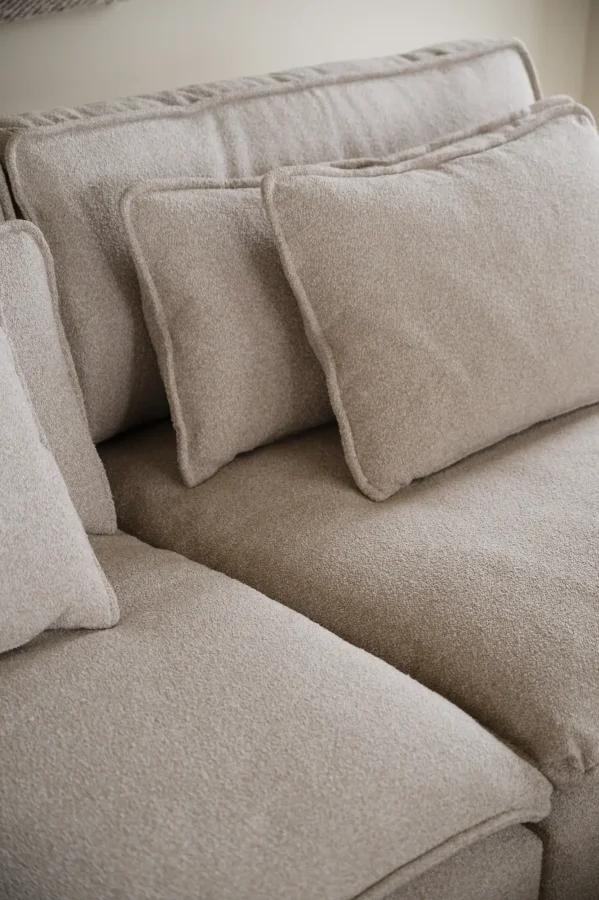 ROWICO Rawlins soffa 3-sits Maxi ljusbeige tyg Sandra #903 (c2)
